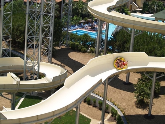 Colorful Aqua Park Equipment , Custom FPR Water Park Large Water Slides