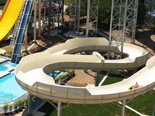 Colorful Aqua Park Equipment , Custom FPR Water Park Large Water Slides