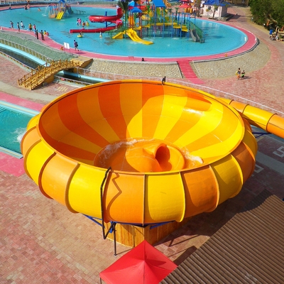 16m Platform Fun Aqua Park Fiberglass Water Slides Giant Space Water Slides