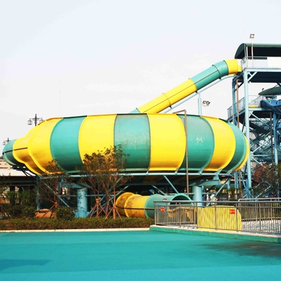 16m Platform Fun Aqua Park Fiberglass Water Slides Giant Space Water Slides