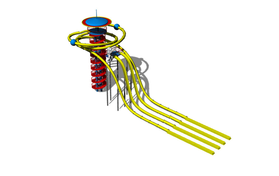 Extraterrestrial Fiberglass Water Slides / Park Open Spiral Water Slide New Style Water Slide