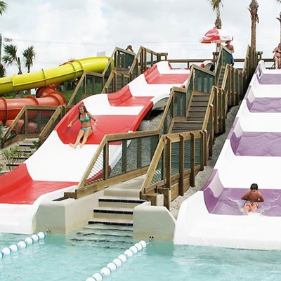 Fiberglass Kids' Water Slides, Outdoor Pool Water Slide For Children With a Safety  Height