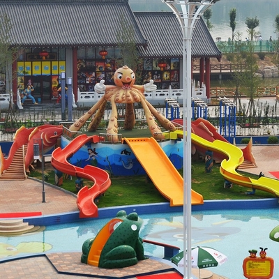 2m Height Fiberglass Kids' Water Slides, Mountain Slide For Children, Parent-child Water Park
