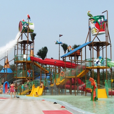 Fiberglass Aqua Playground Equipment Big Water House For Family Fun Custom
