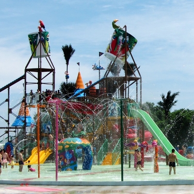 Fiberglass Aqua Playground Equipment Big Water House For Family Fun Custom