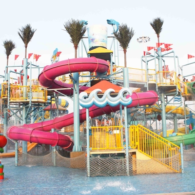 Custom Fiberglass Water Park Equipments, Gaint Aqua Pool Playground for Water Park