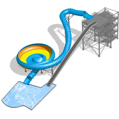 Durable Aqua Park Equipment Featuring Super Bowl Slide Design with Stainless Steel Support and Customized Color Options