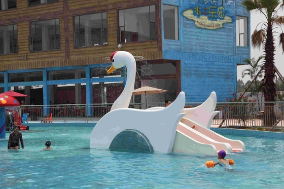 Customized Fiberglass Small Water Pool Slides Designed For Water Park Games