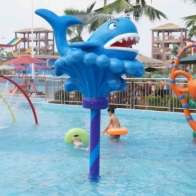 Cartoon Whale Spray Play Equipment For Adults , 0.3 - 0.6m Water Depth