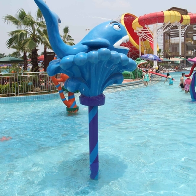 Cartoon Whale Spray Play Equipment For Adults , 0.3 - 0.6m Water Depth