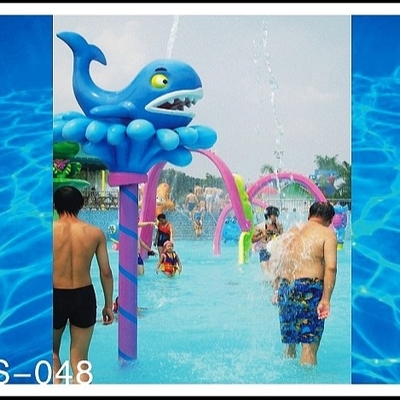 Spray Park Equipment Funny Spray Whale Toy for Play Water Games