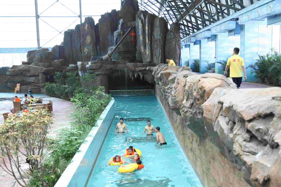 Fiberglass (FRP) Lazy River with 1.0m Water Depth and Hot-dip Galvanized Steel Support Structure for Water Parks