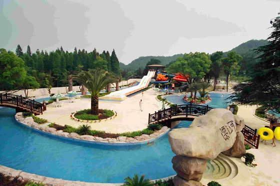 Fiberglass (FRP) Lazy River with 1.0m Water Depth and Hot-dip Galvanized Steel Support Structure for Water Parks