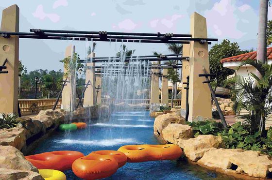 Fiberglass (FRP) Lazy River with 1.0m Water Depth and Hot-dip Galvanized Steel Support Structure for Water Parks