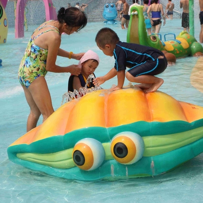 Fiberglass Water Playground Equipment Spray Shell Aqua Play For Amusement Park Games