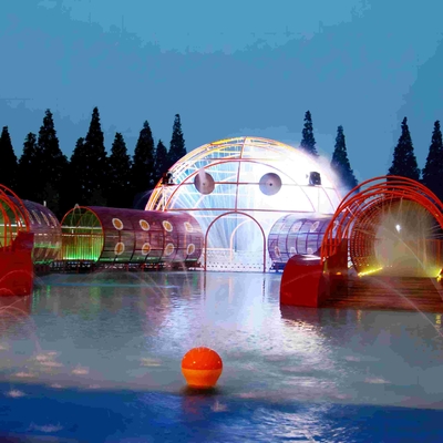 Outdoor Amusement Crab Maze Fiberglass Equipment Water Park Large Aqua Play