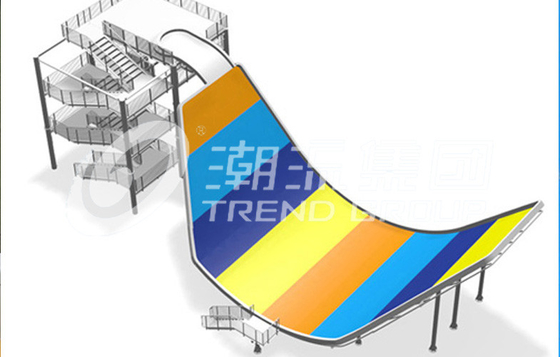 Fiberglass Water Park Equipment Two Person Riding Swing Adult Water Slide for Aqua Park