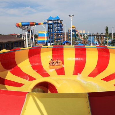 16m Platform Fun Aqua Park Fiberglass Water Slides Giant Space Water Slides