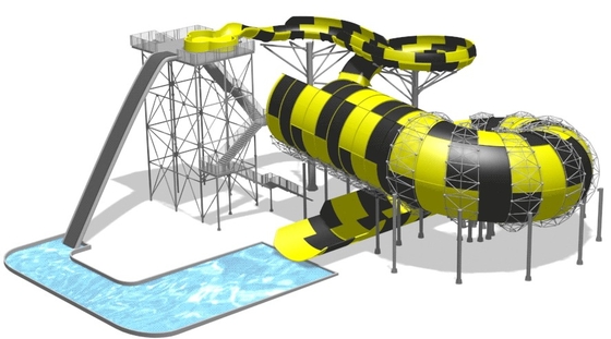Commercial anaconda water slide for adventure amusement waterpark / Fiberglass Water Slide