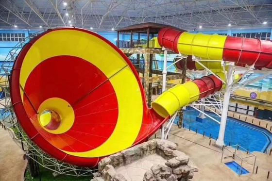 Water Park Fiberglass Super Tornado Adult , Kids Water Slides 14.6m Platform Height
