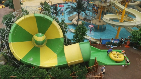 Funny Fiberglass Water Slides Height 16m Tantrum Valley Capacity 480 Riders / h for Water Park