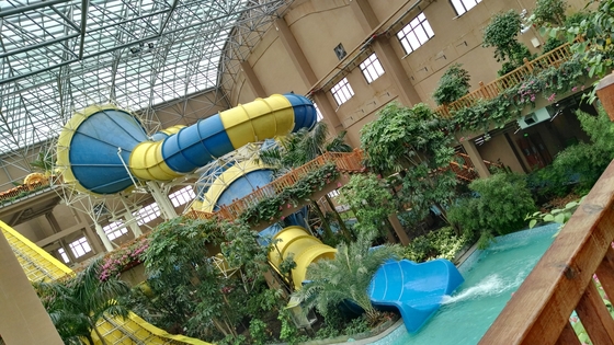 Funny Fiberglass Water Slides Height 16m Tantrum Valley Capacity 480 Riders / h for Water Park