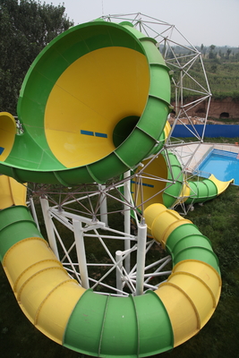 Funny Fiberglass Water Slides Height 16m Tantrum Valley Capacity 480 Riders / h for Water Park