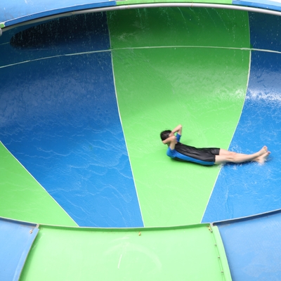 Easy Installation Fiberglass Water Slides Space Bowl Water Slide For Water Park