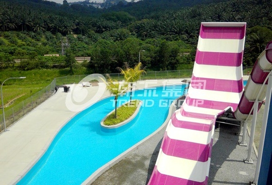 Outdoor Custom Water Slides Amusement Park Boomerang Aqua Slide For 2 People