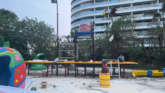 Customzied Fiberglass Vison Boat Waterparks Slide Park Equipment Factory