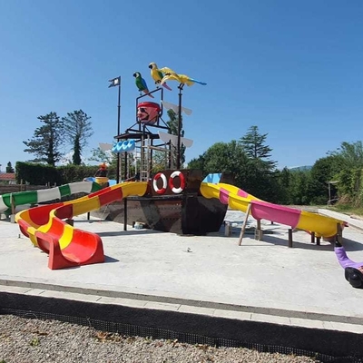Customzied Fiberglass Vison Boat Waterparks Slide Park Equipment Factory