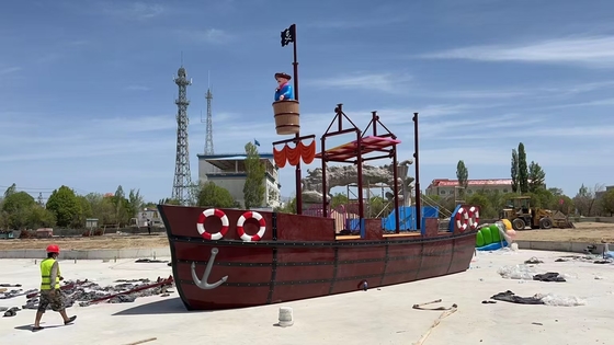 Customzied Fiberglass Vison Boat Waterparks Slide Park Equipment Factory
