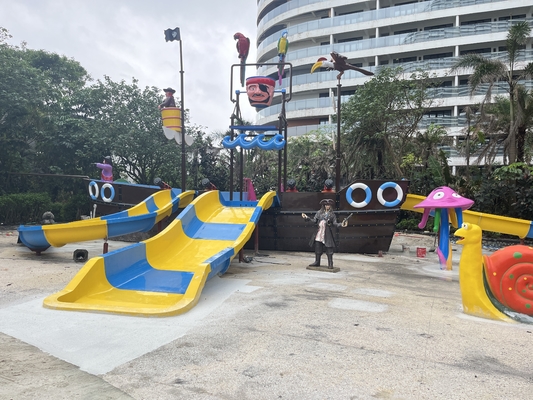Customzied Fiberglass Vison Boat Waterparks Slide Park Equipment Factory