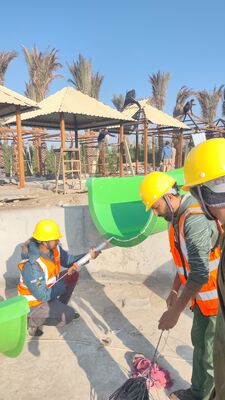 Five Star Hotel Resort Fiberglass Amusement park reosrt water slide with