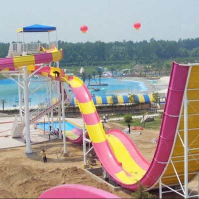 Durable Fiberglass Boomerang Water Slide with 18.75m Height and 1080 Riders/Hour Capacity for Water Parks