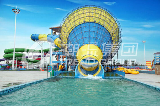 Customized Adults Fiberglass Water Park Tornado Slide 14.6m Height for Water Park