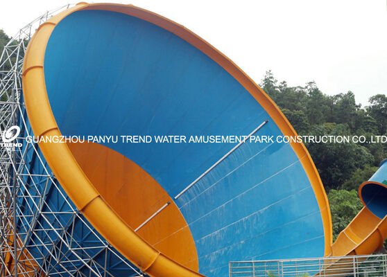 Customized Adults Fiberglass Water Park Tornado Slide 14.6m Height for Water Park