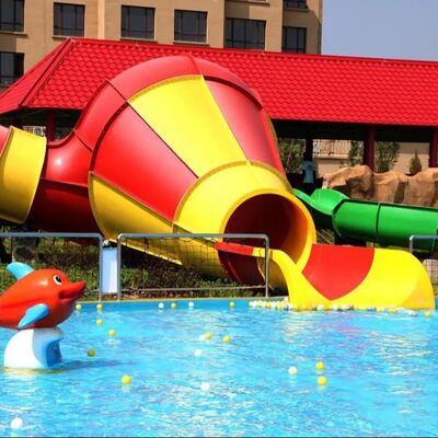 Big Fiberglass Water Slides Family Water Park Aqua Park Amusement