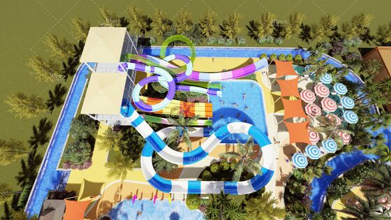 Water Park Fiberglass Super Swing Adult Kids Water Slides Group Slide