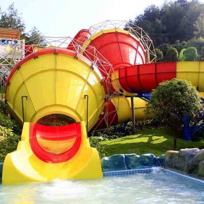 VISON Tantrum Valley 14.6m High-Capacity UV-Stabilized Fiberglass Water Slide for Water Parks