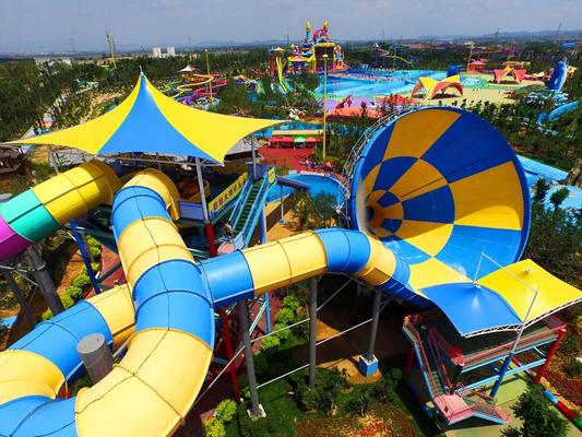 Tornado Slide Fiberglass Water Slide with 4-Person Raft 720 Riders/Hour and Hot-Dip Galvanized Steel
