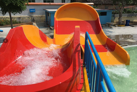 Kids U-Turn Water Slide with Compact Footprint and Double Raft for Family Fun | Hot-Dip Galvanized Steel Structure