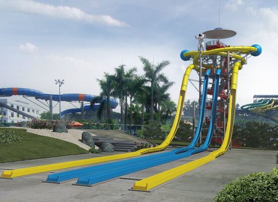 Sky Fall Water Slide with 25m Platform Height, 480-Person Capacity and Hot-Dip Galvanized Steel Structure