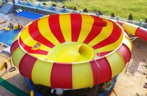Bowl Water Slide with 13.5m Platform Height, 480-Person Capacity, and Hot-Dip Galvanized Steel Structure