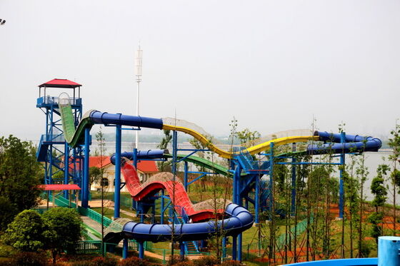 Flying Dragon Fiberglass Water Slide with 13m Platform Height, 360 Persons/Hour Capacity, and Hot-Dip Galvanized Steel Structure