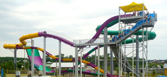 Flying Dragon Fiberglass Water Slide with 13m Platform Height, 360 Persons/Hour Capacity, and Hot-Dip Galvanized Steel Structure