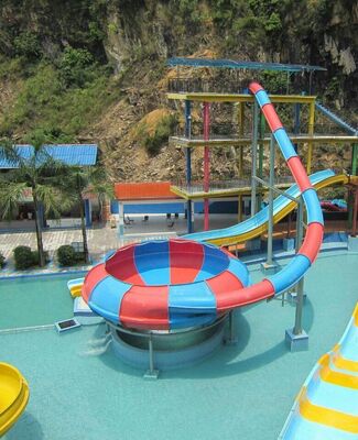 Space Bowl Water Slide with 8.5m Bowl Diameter, 180 persons/h Capacity, and 10.65m Platform Height