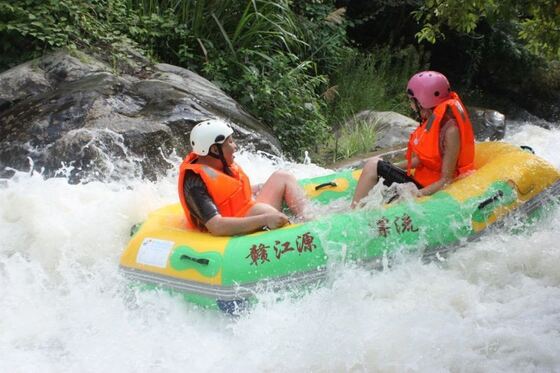 Mountain Rapids Ride with Hot-dip Galvanized Steel Structure and Fiberglass Flume for Themed Mountain River Drifting