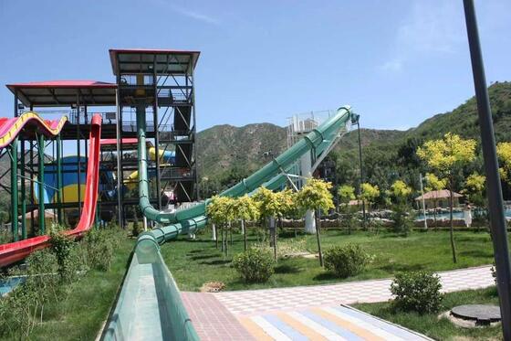 Loop Water Slide with 16m Platform Height, 120-Person Capacity, and Hot-Dip Galvanized Steel Structure