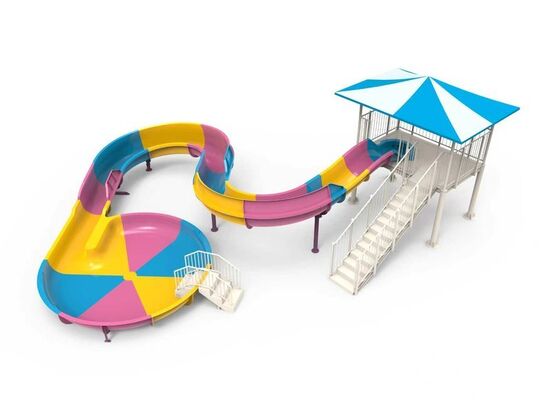 Kid-friendly Bowl Water Slide with Gentle Spin for Parent-child Attraction